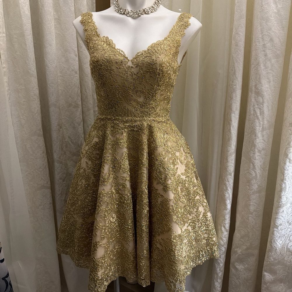 Aspeed Gold Lace Prom Festive Dress